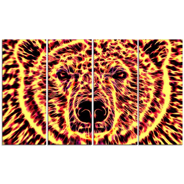 Psychotropic Bear Canvas Wall Art Print Accent Canvas