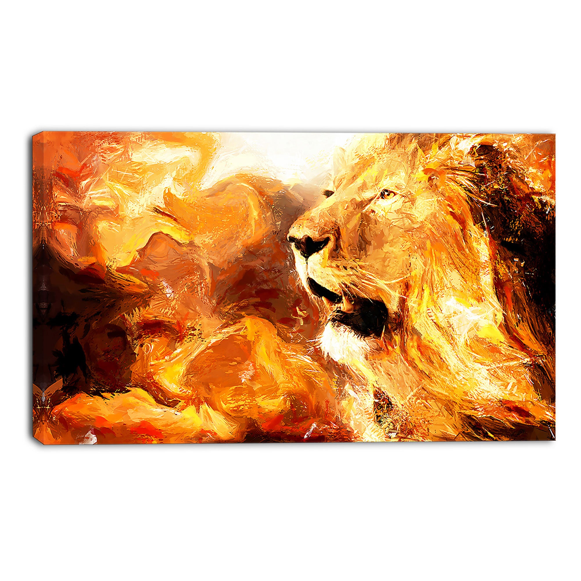 Majestic Lion Canvas Wall Art Print Accent Canvas