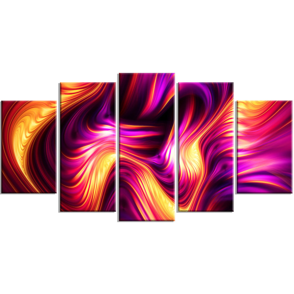 Orange and Pink Trance Abstract Canvas Wall Art Print - Accent Canvas