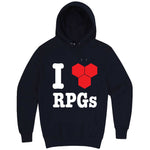  "I Love Role-Playing Games" hoodie, 3XL, Navy