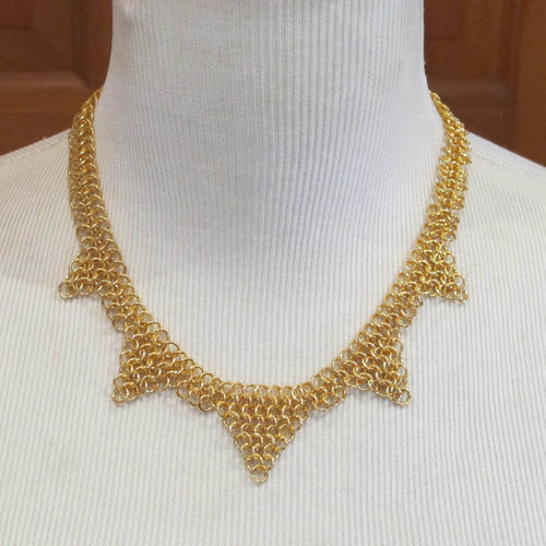 Chain Maille Bib Necklace with Rubber O-Rings – Susan Ryza Jewelry