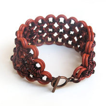 Load image into Gallery viewer, Chain Maille Bracelet in Japanese 8-in-2 Weave with Rubber &amp; Metal Rings