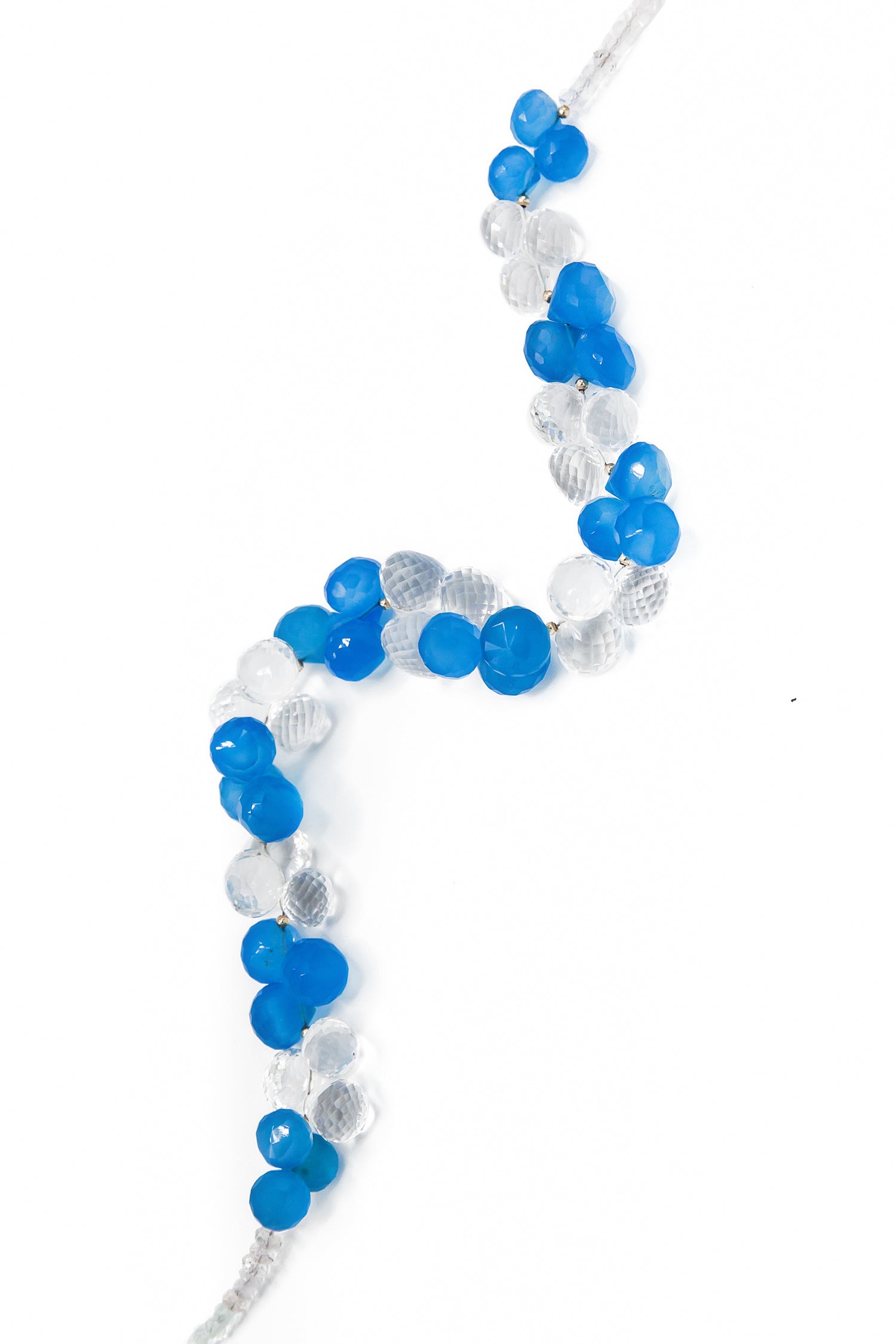 Crystal Blue Cluster Necklace