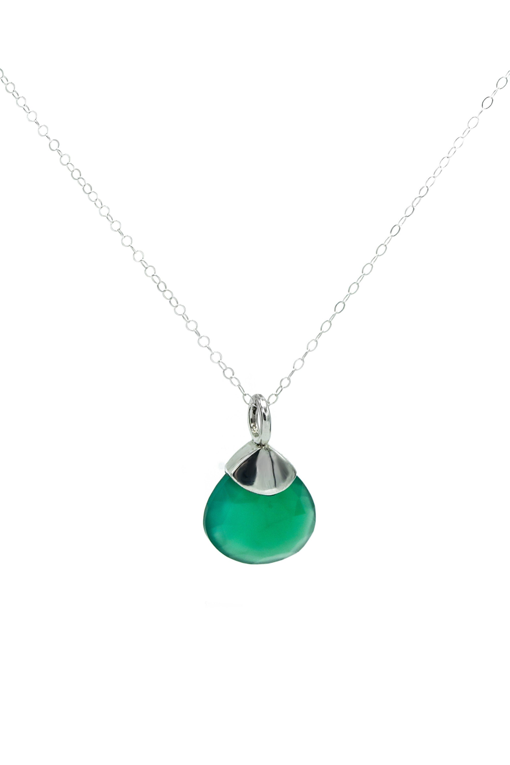 Buy Green Onyx Drop Pendant Necklace Online - Handcrafted Jewelry Store ...