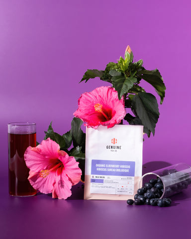 Elderberry Hibiscus tea is a powerhouse of antioxidants. High quality loose leaf tea