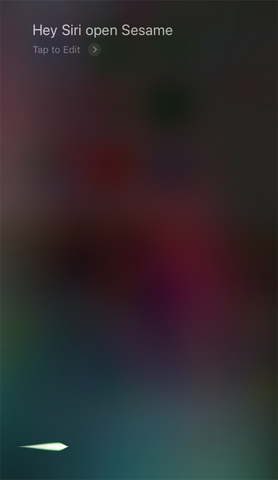 hey siri open sesame shortcut