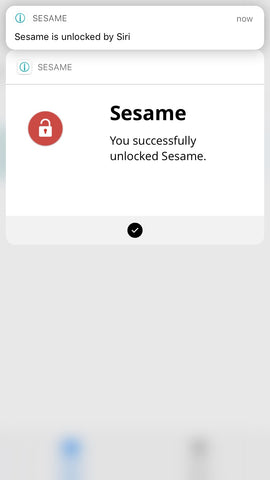 successfully unlocked sesame using shortcuts