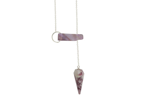 amethyst and lepidolite necklace