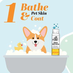 Step 1: Bathe your dog with probiotic shampoo and conditioner