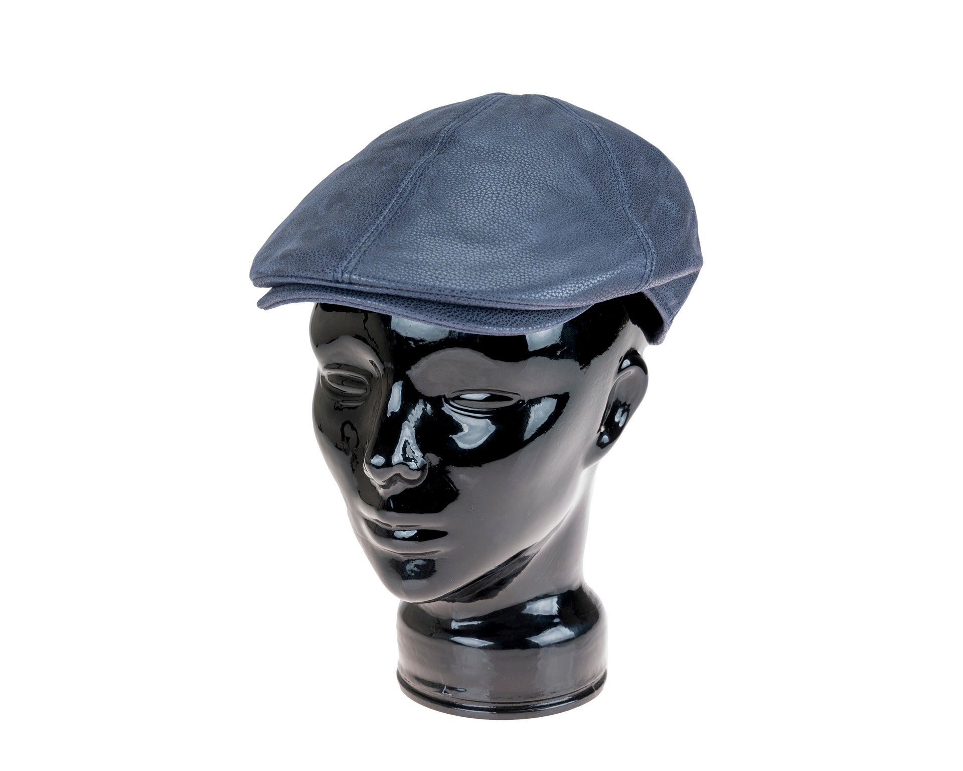 STANTON Nappa Leather Cap | Navy - The Hattery