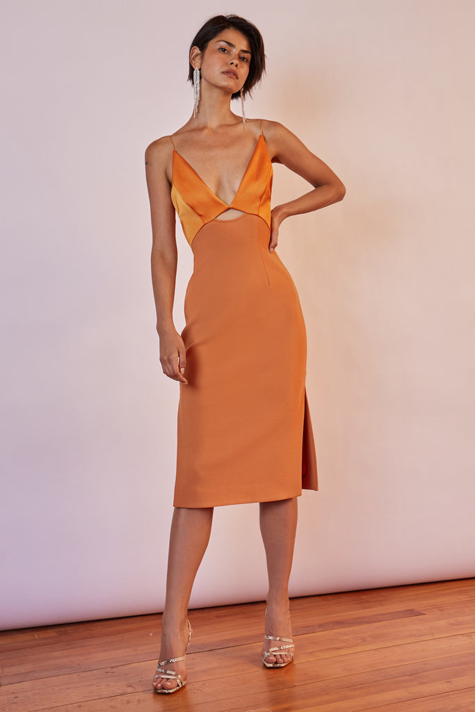 finders keepers orange dress
