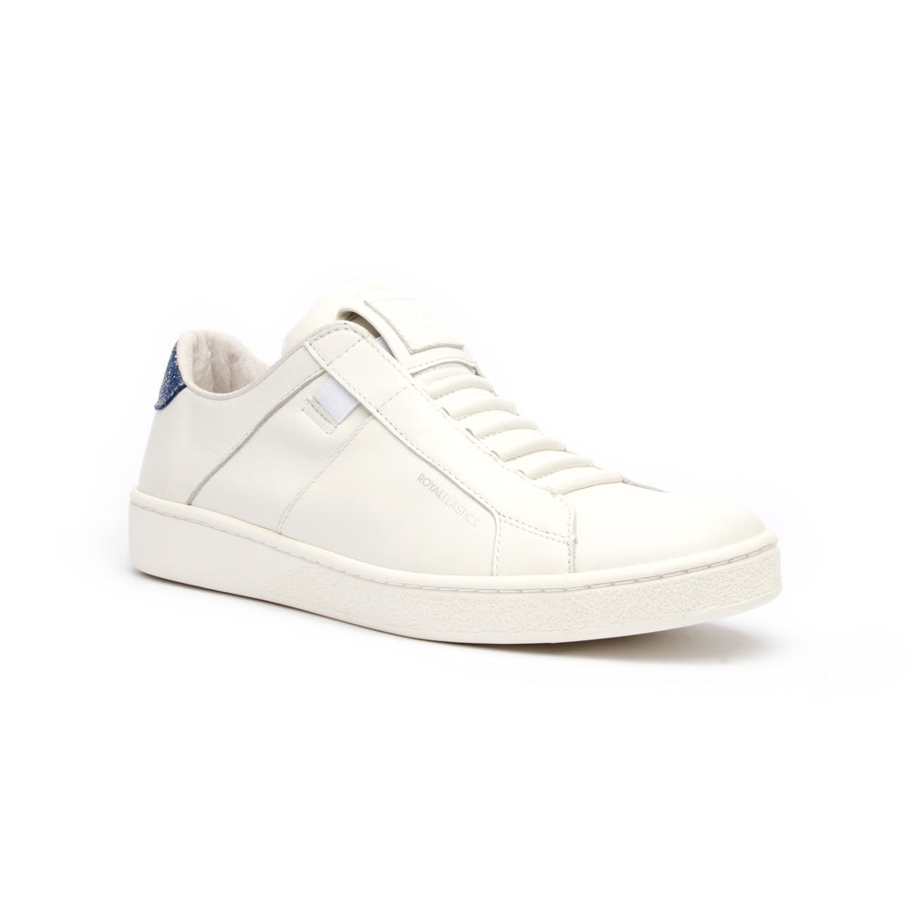 Women's Icon Urbanite White Blue Leather Sneakers 92982-005