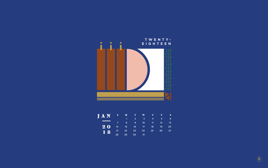 Revel Paper 2018 desktop calendar