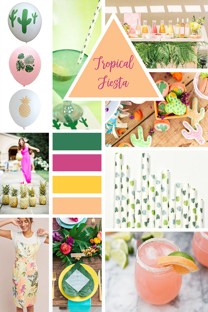 Tropical Fiesta mood board by REVEL & Co.