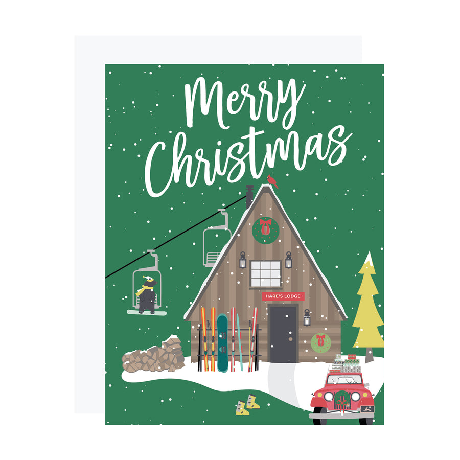 Stone Cabin Christmas Card Revel Co