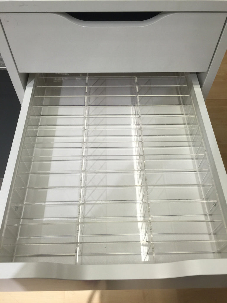 Acrylic Compact Makeup Drawer Organizer For Ikea Alex Divider