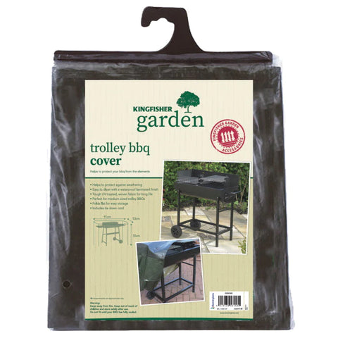 Kingfisher Garden COV102 Trolley BBQ Cover Green