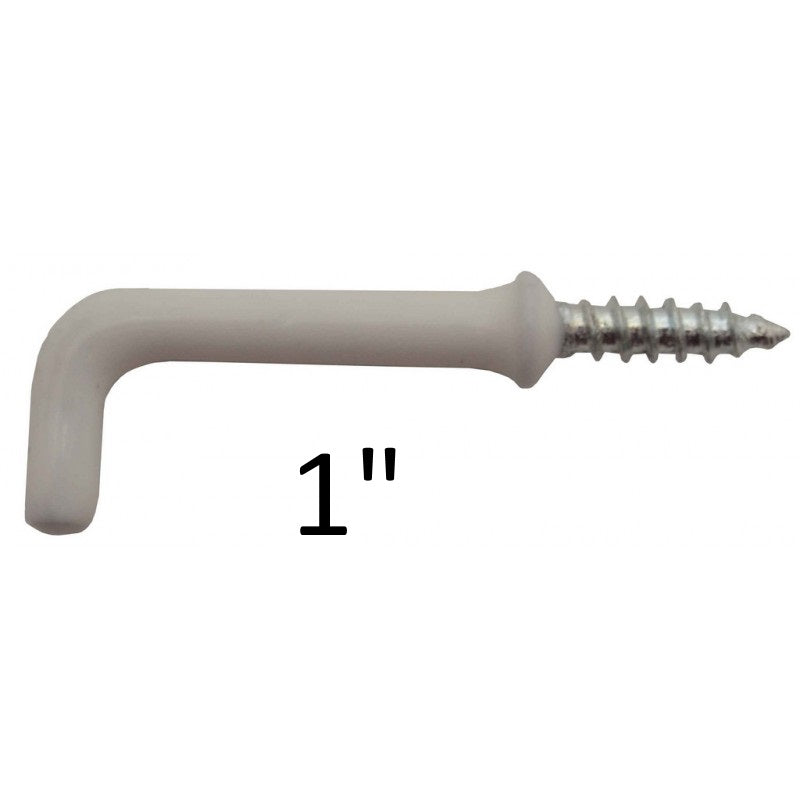 60mm Cup Hooks  BZP Steel Wood Screw M Hooks