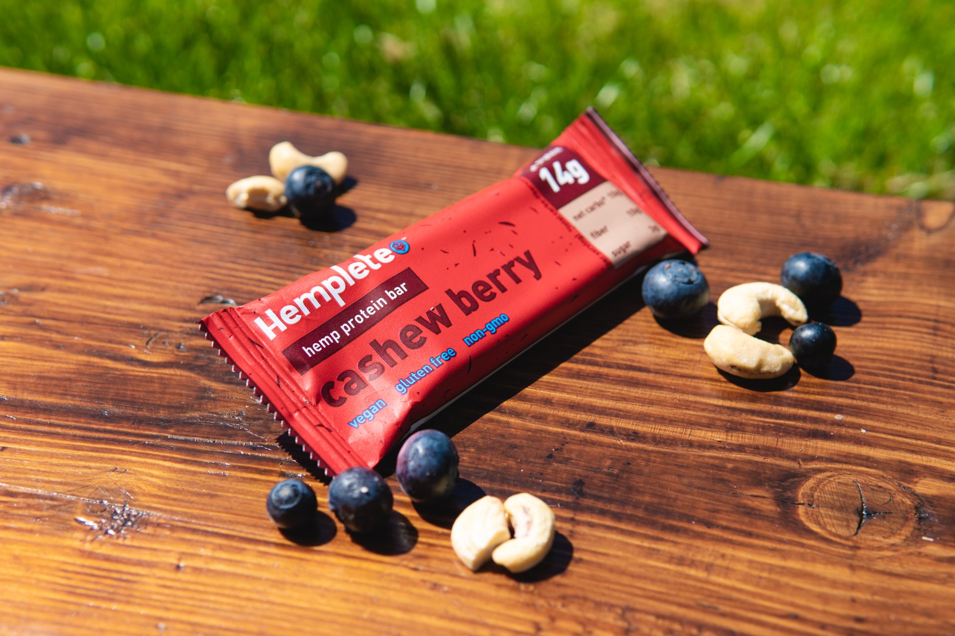 hemp protein bar with berries and nuts