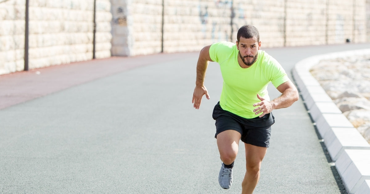 Man running having a healthy lifestyle