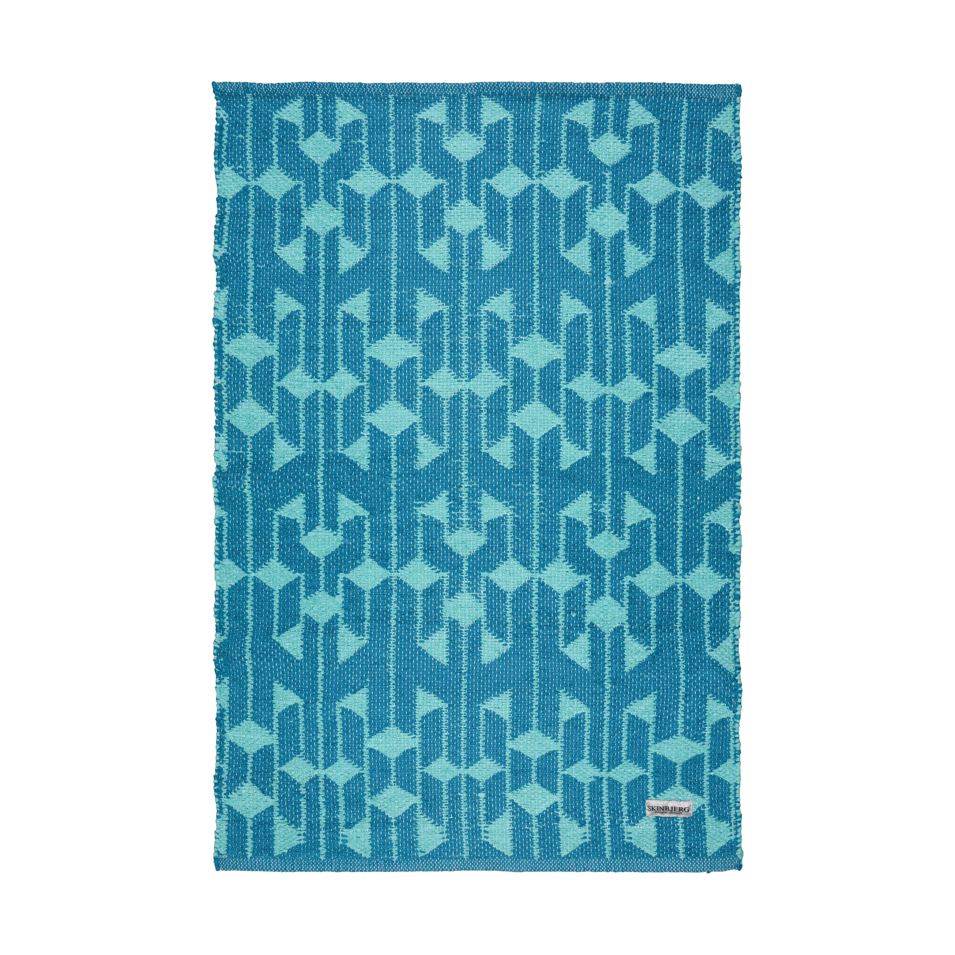 Turquoise Tæppe af Genbrugsplastik B65xL135