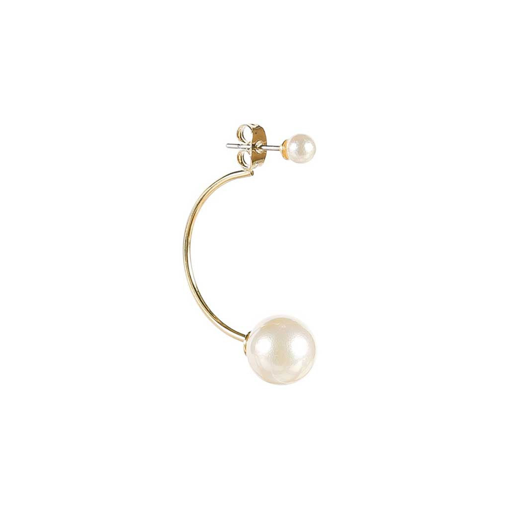 Double Pearl Barbell Earrings – Experimental Jewellery Club