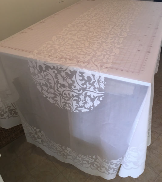 vintage table cloth for wedding dress