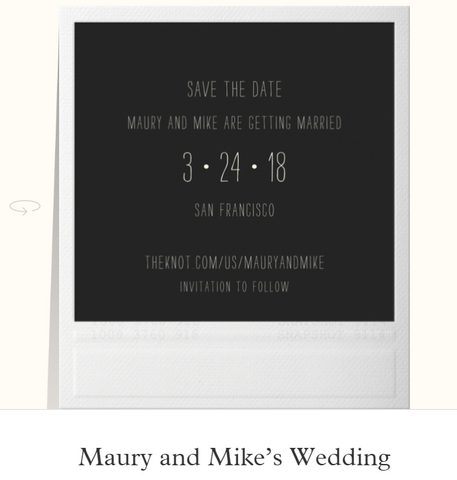 sustainable wedding save the date