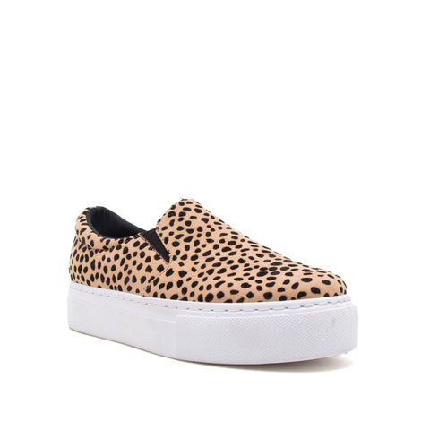 qupid leopard slip on sneakers