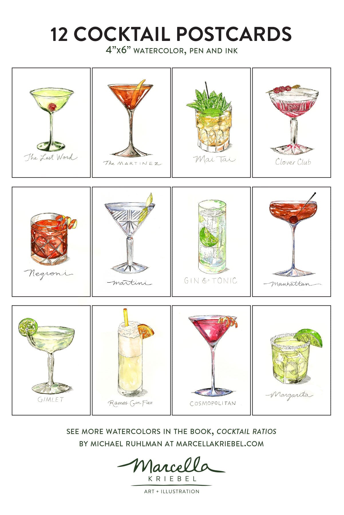 Cocktail Ratios Coaster Set