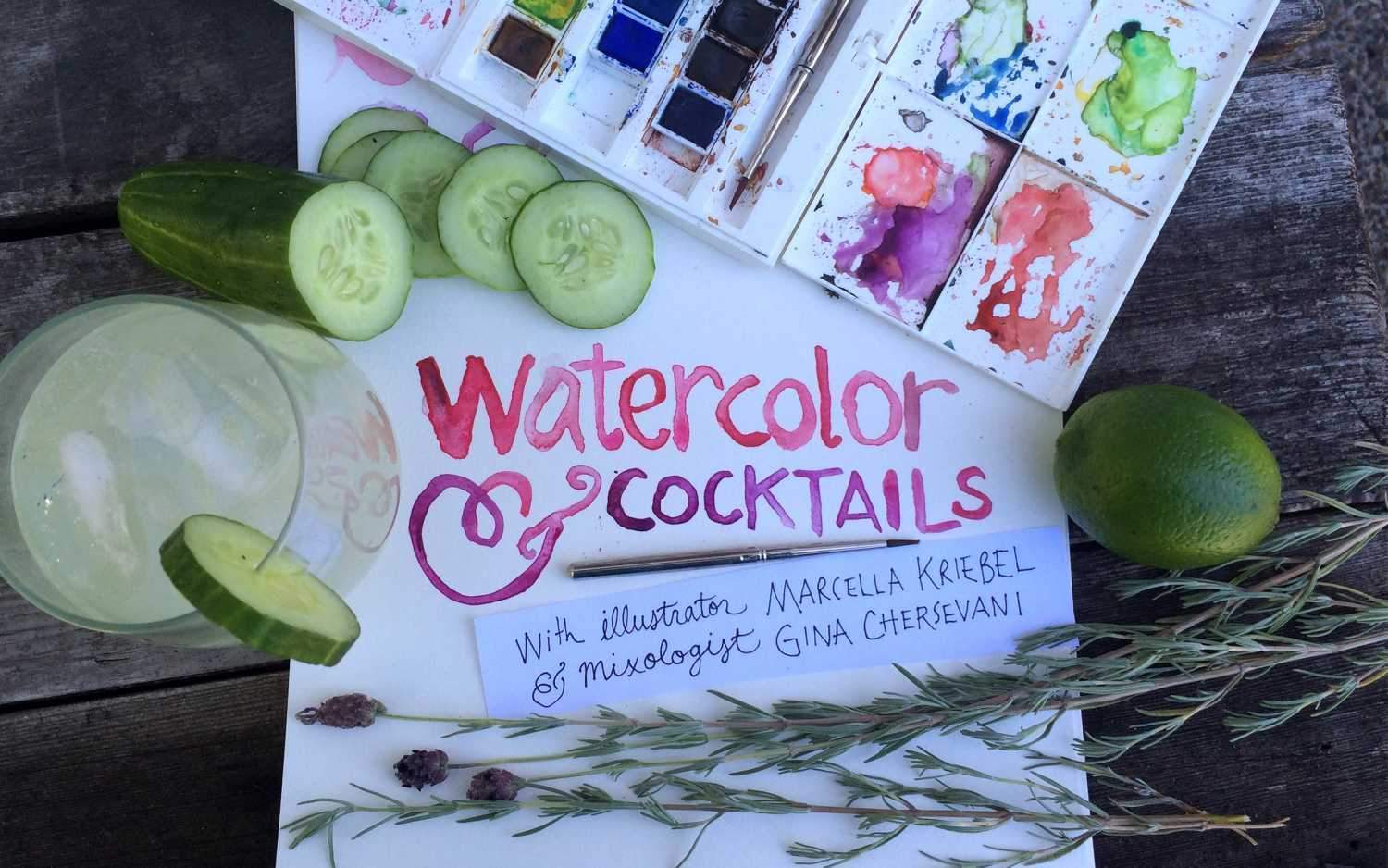 Watercolor & Cocktails Event