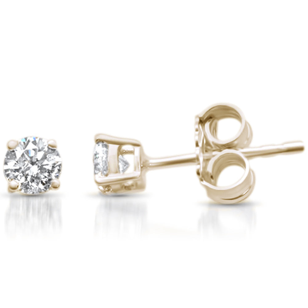 .50ct G SI 14K Yellow Gold  Diamond Solitaire Stud EARRINGS
