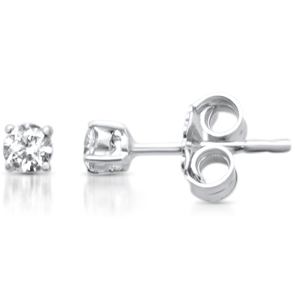 .30ct G SI 14K White Gold  DIAMOND Solitaire Stud Earrings