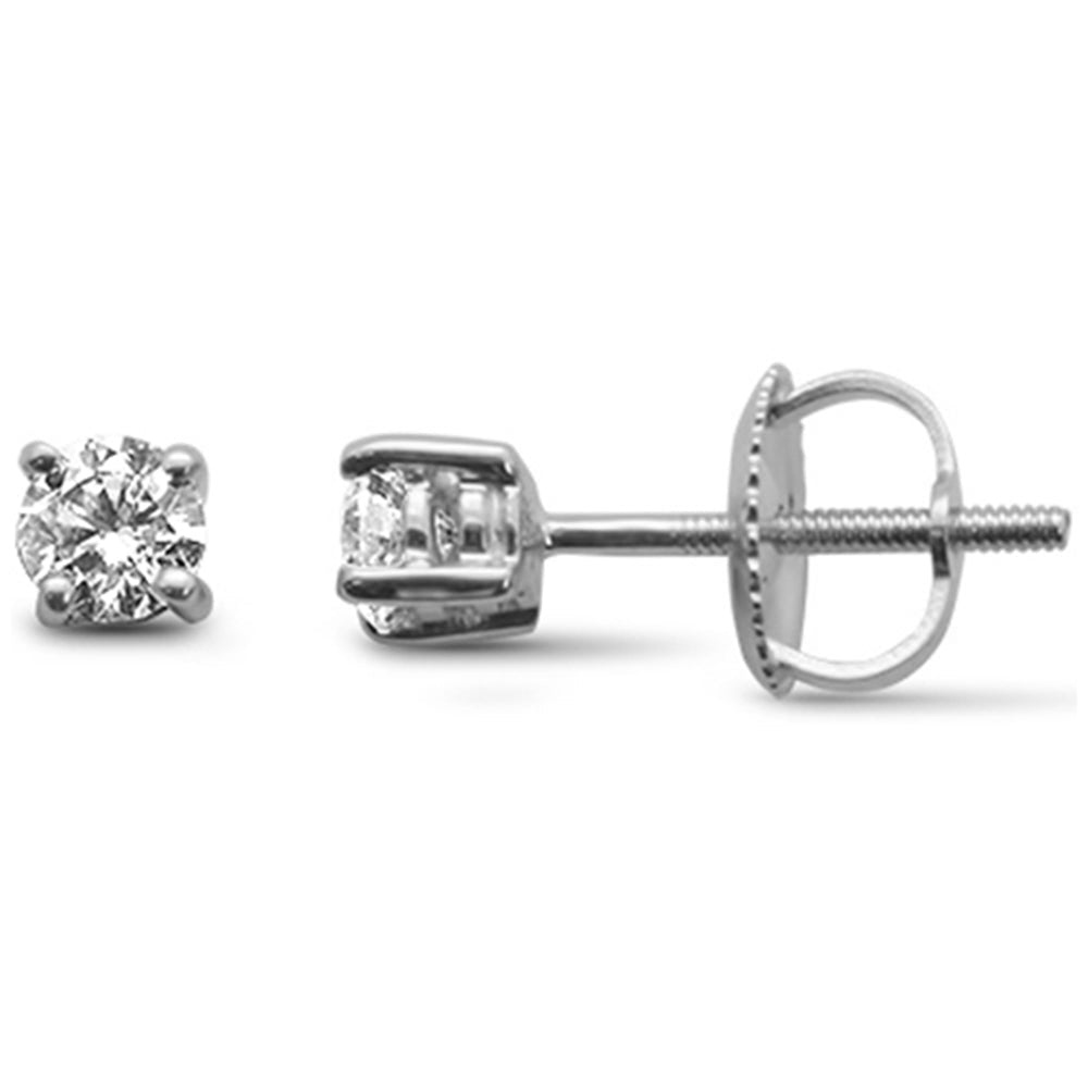 ''SPECIAL! .30ct G SI 14K White Gold DIAMOND Solitaire Stud Earrings''