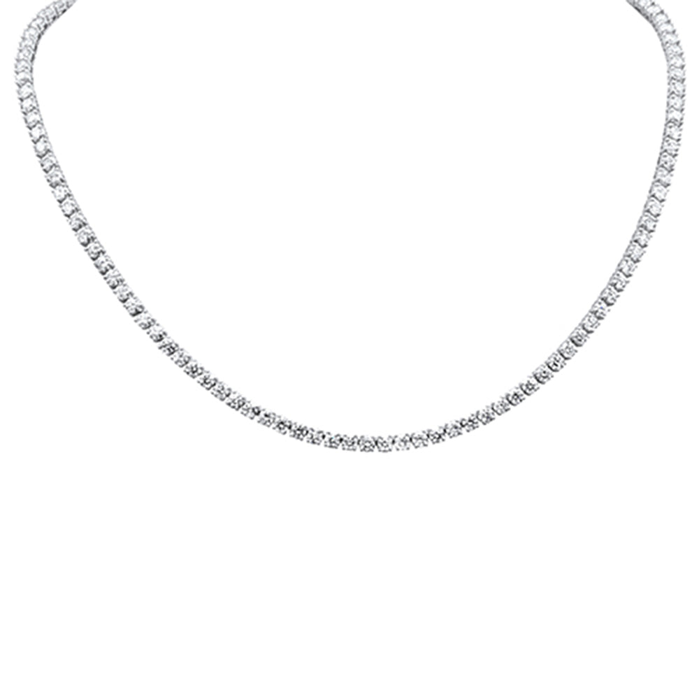 ''SPECIAL! 12.51ct G SI 14K White Gold Diamond Tennis NECKLACE 14'''' + 2'''' EXT''