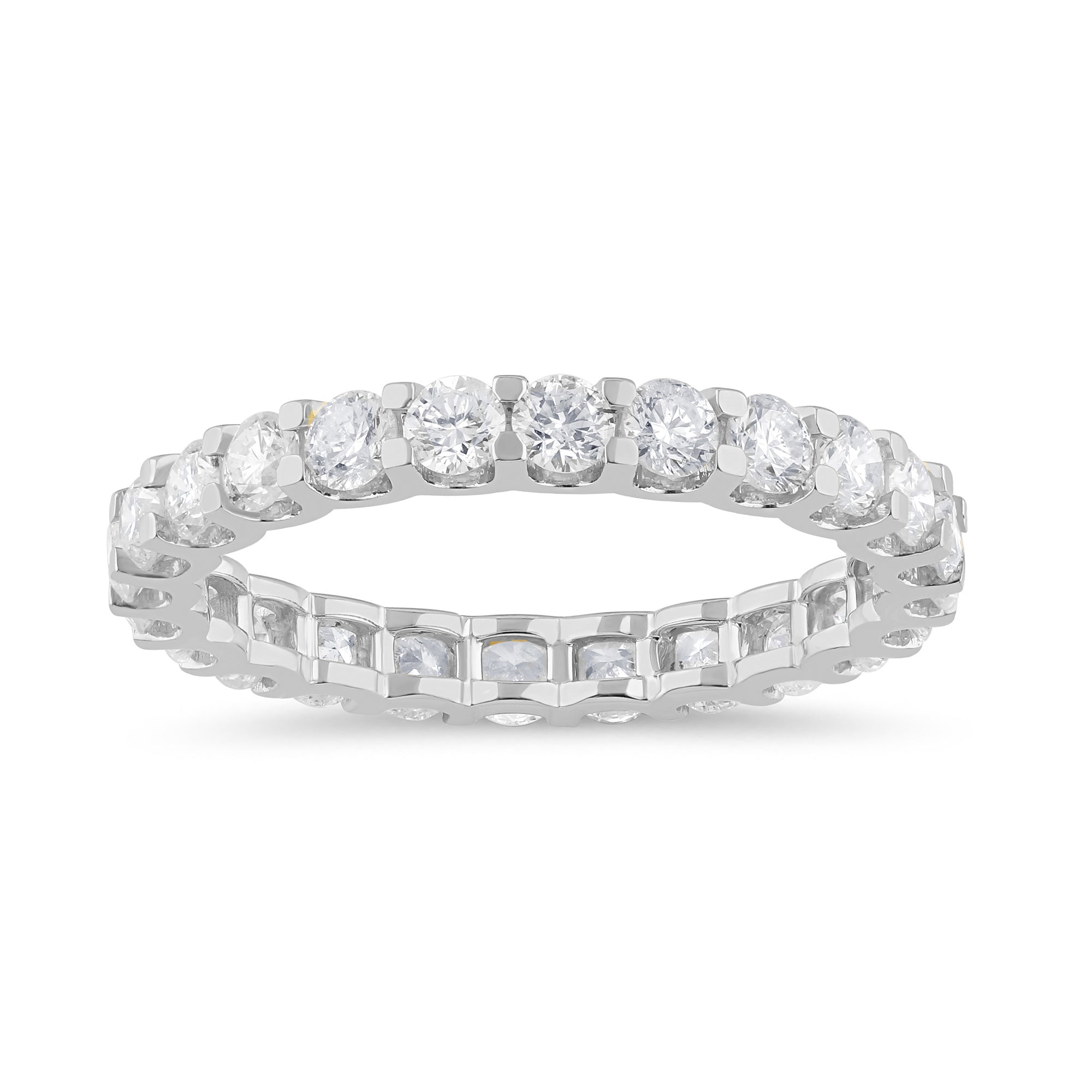 SPECIAL!  1.71ct G SI 14K White Gold Round Diamond Eternity Band RING Size 7