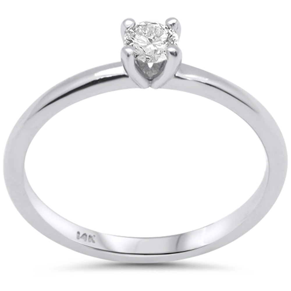 .55ct G SI 14K White Gold Round Diamond Solitaire RING Size 6.5