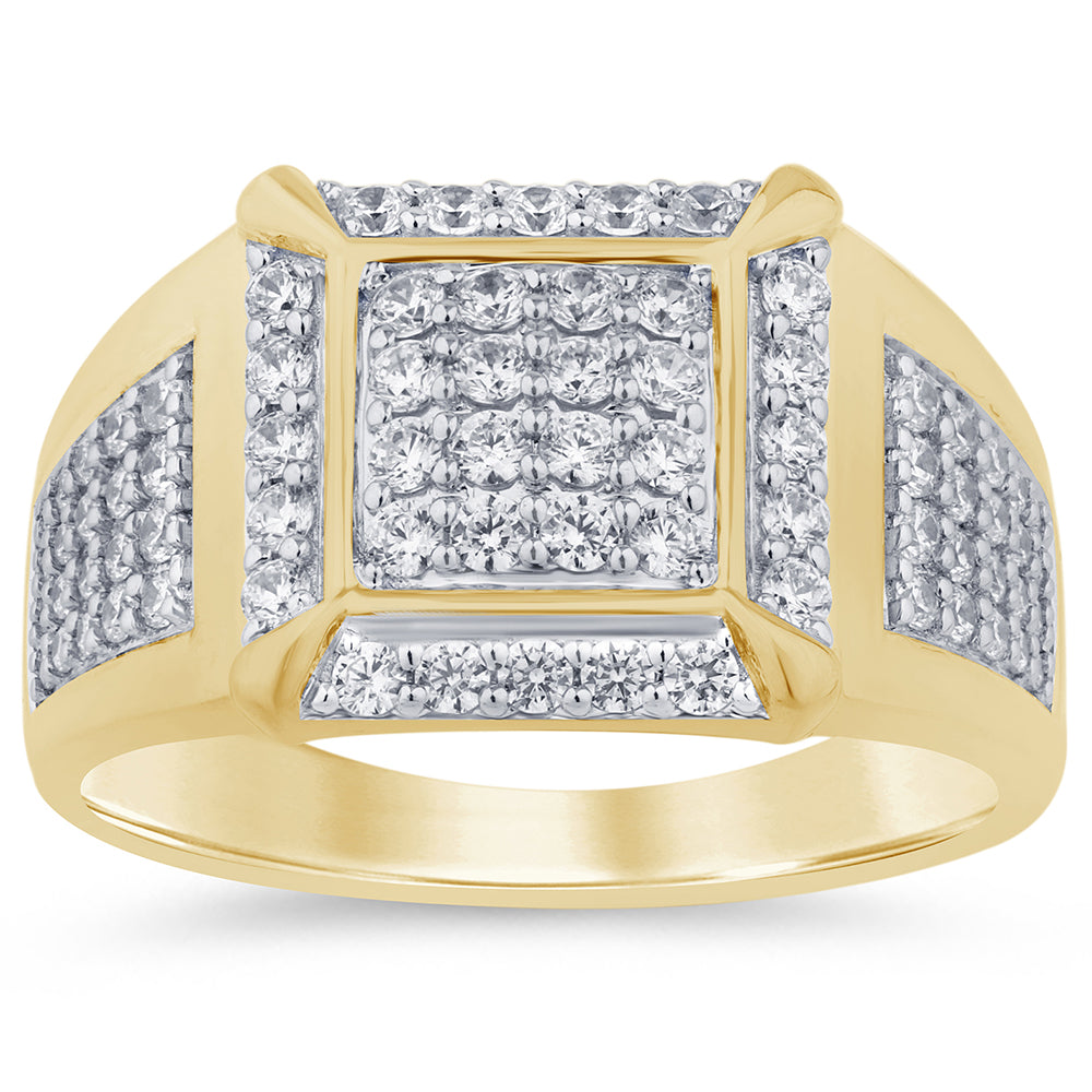 SPECIAL! 1.00ct G SI 14K Yellow Gold DIAMOND Men's Band Ring Size 10