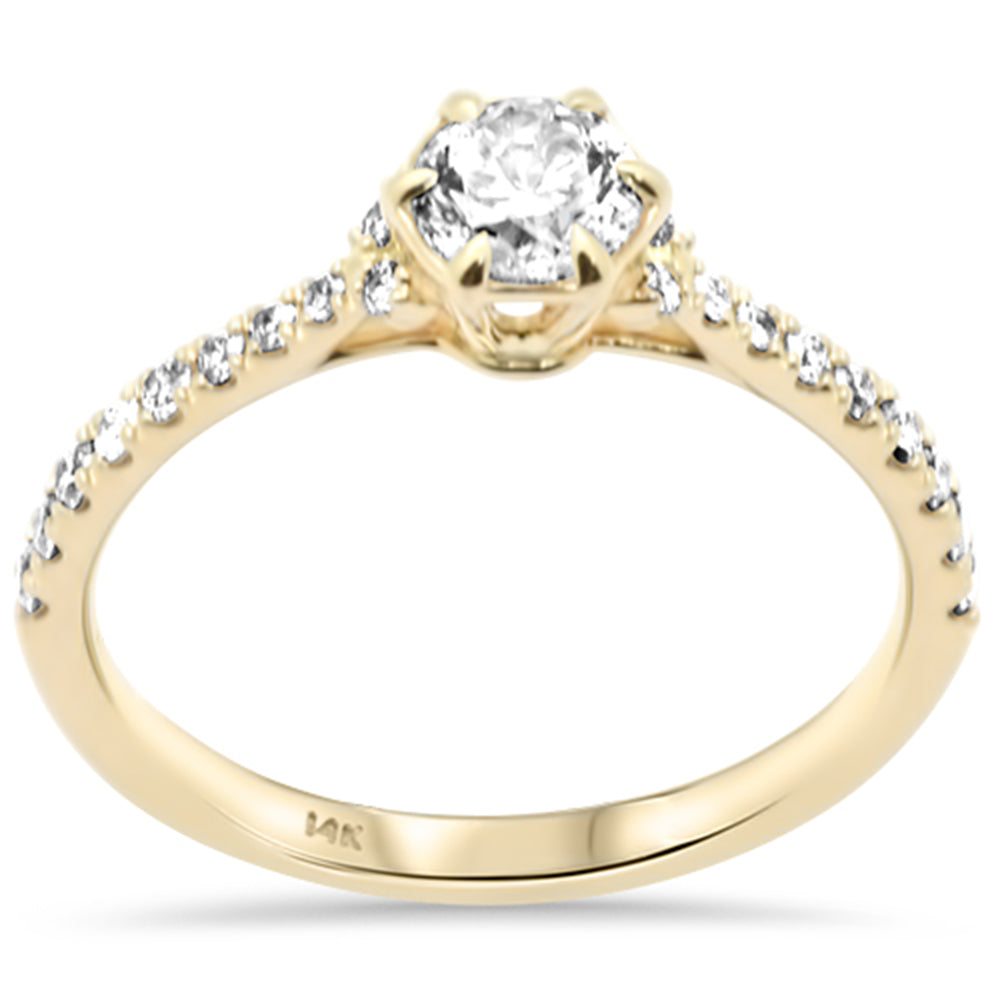 SPECIAL! .71ct G SI 14K Yellow Gold Round Diamond Engagement RING  Size 6.5