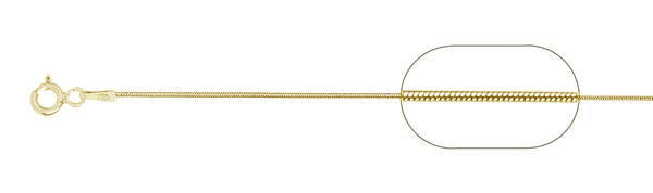 ''010-.8MM Yellow GOLD Plated Snake Chain .925  Solid Sterling Silver Available in 16''''- 22'''' inches''