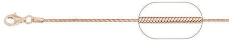 ''020-0.7MM Rose Gold Plated Square SNAKE Chain .925  Solid Sterling Silver Available in 16''''- 22'''' i