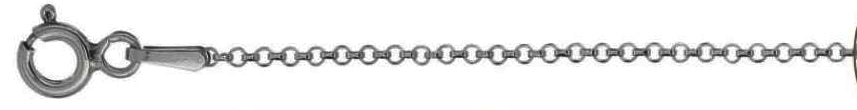 ''025-2MM Rhodium Plated Rolo Chain .925  Solid STERLING SILVER Available in 16''''- 20'''' inches''