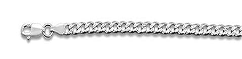 ''120-4.5MM Pave Curb Chain .925  Solid STERLING SILVER Available in 7''''-26'''' inches''