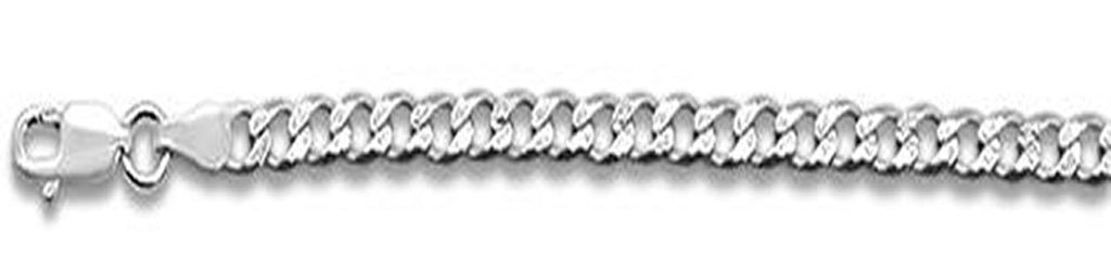 ''150-6MM Pave Curb Chain .925  Solid STERLING SILVER Available in 8''''- 30'''' inches''