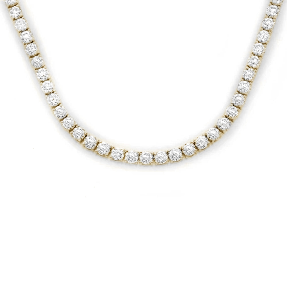 ''SPECIAL! 7.63ct G SI 14K Yellow Gold Diamond Tennis NECKLACE 18''''''