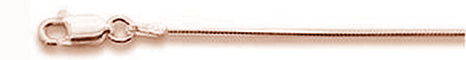 ''CLOSEOUT! 20% OFF Rose Gold Plated .80MM 020 8 Sides SNAKE Chain .925 Solid Sterling Silver Sizes 1