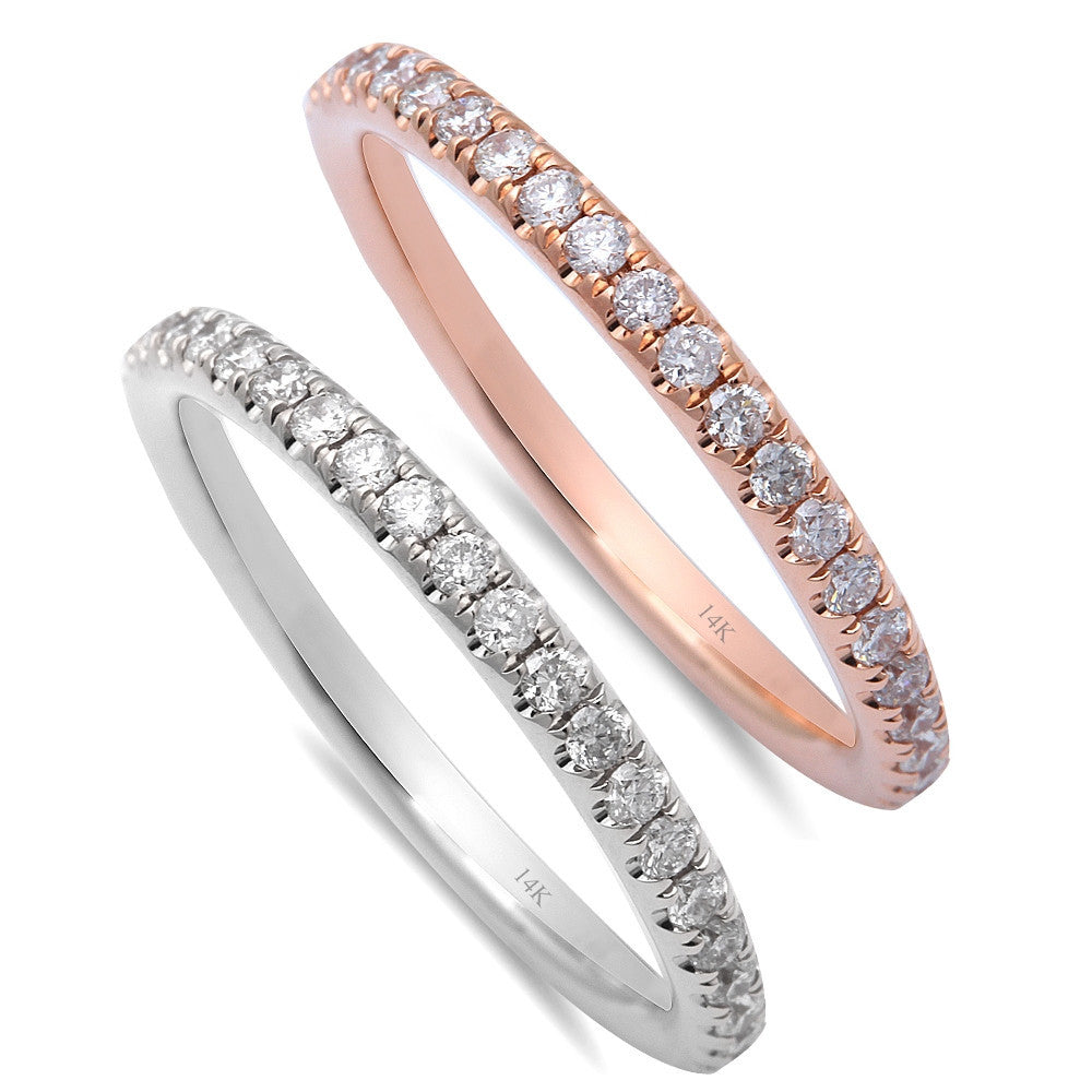 ''SPECIAL!.52ct Round Diamond Eternity WEDDING Band 14kt White or Rose Gold Sz 6.5''