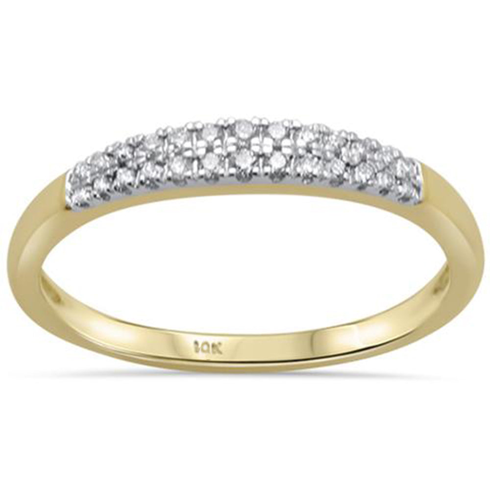 .15ct G SI 10kt Yellow Gold Diamond Wedding Band RING Size 6.5