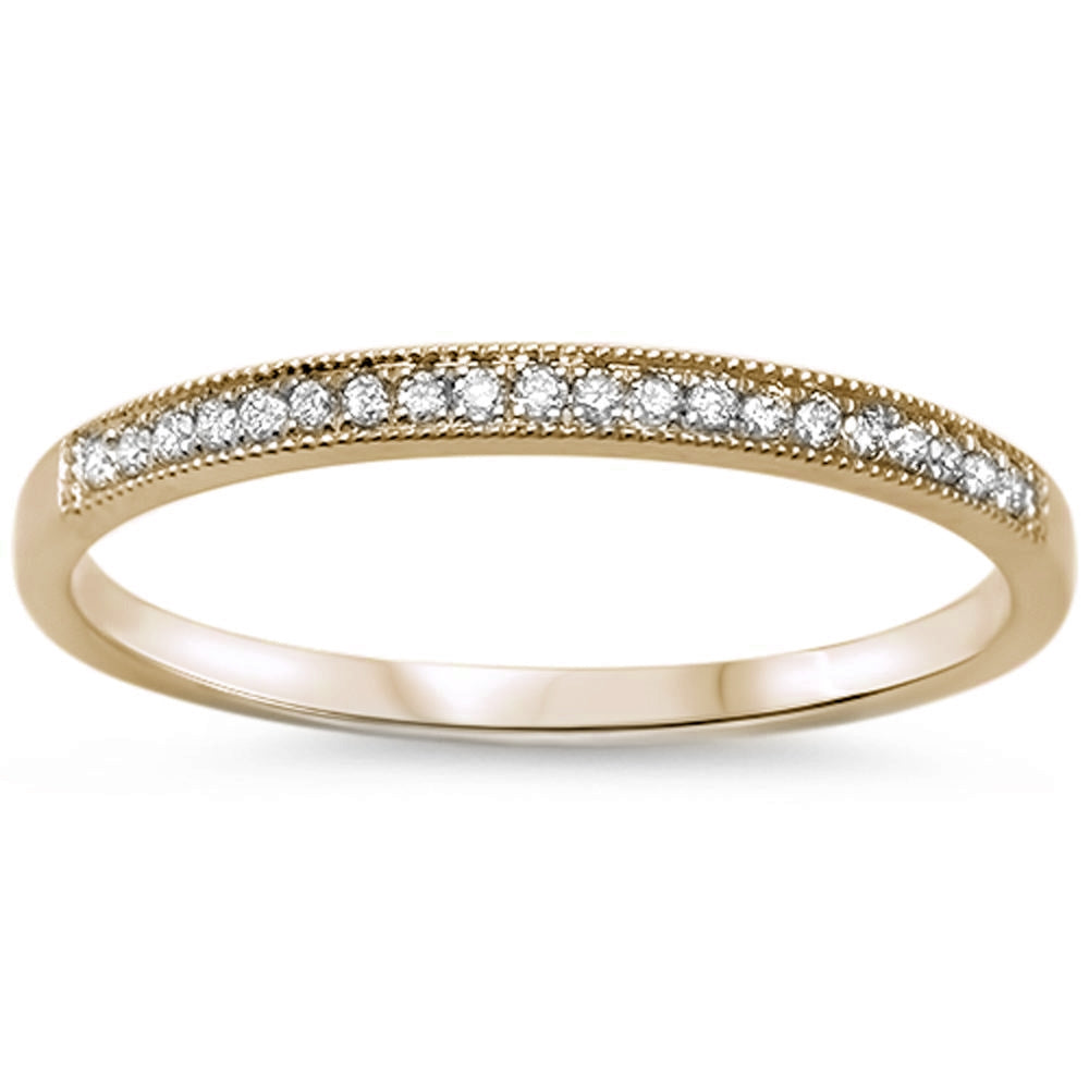 .09ct 14k Yellow GOLD Diamond Wedding Stackable Band