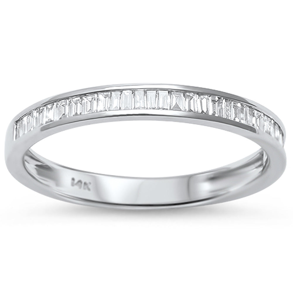 .25ct Channel Set 14kt White Gold E-VS Baguette Diamond WEDDING Anniversary Band